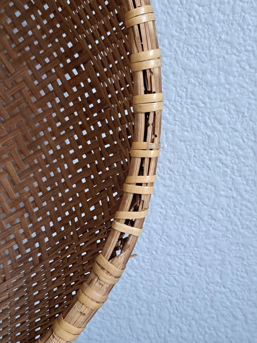 Vintage Winnowing Basket Bowl 12